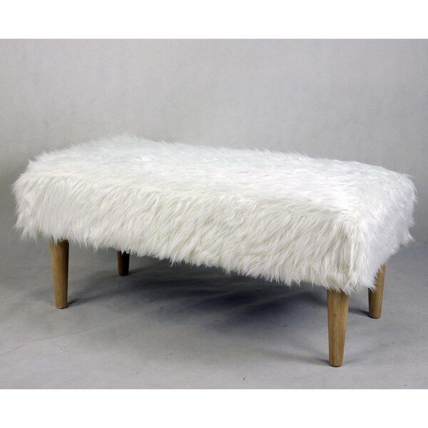 Brooklyn Faux Fur Accent Bench | Bed Bath & Beyond