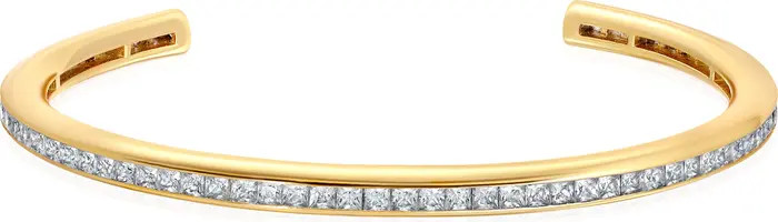 Crislu Princess Cut Cubic Zirconia Channel Cuff Bracelet | Nordstrom | Nordstrom