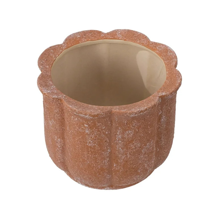 My Texas House 8in Terracotta Flower Planter Pot Ceramic Drainage Hole with Plug Included | Walmart (US)