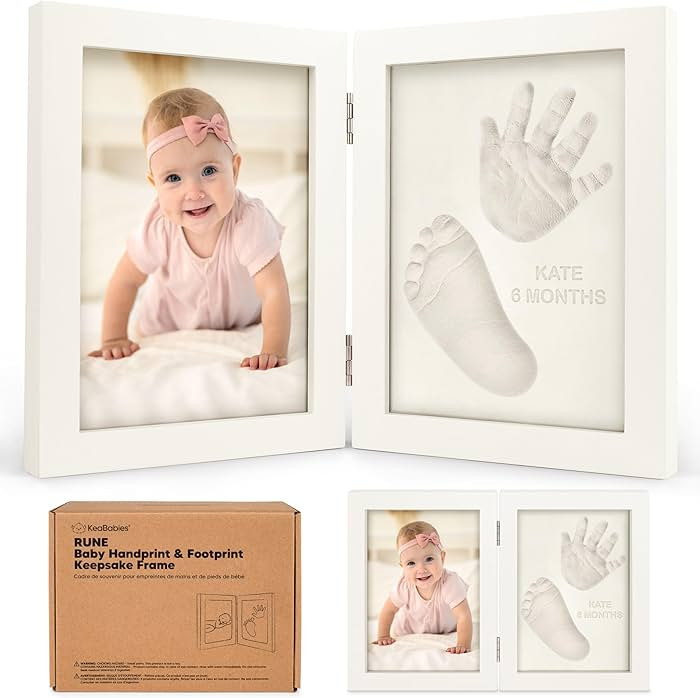 Baby Hand and Footprint Kit, Quick Dry Clay - Newborn Keepsake Feet and Handprint Kit Makers, Nur... | Amazon (US)