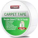 YYXLIFE Double Sided Carpet Tape for Area Rugs Carpet Adhesive Rug Gripper Removable Multi-Purpose R | Amazon (US)