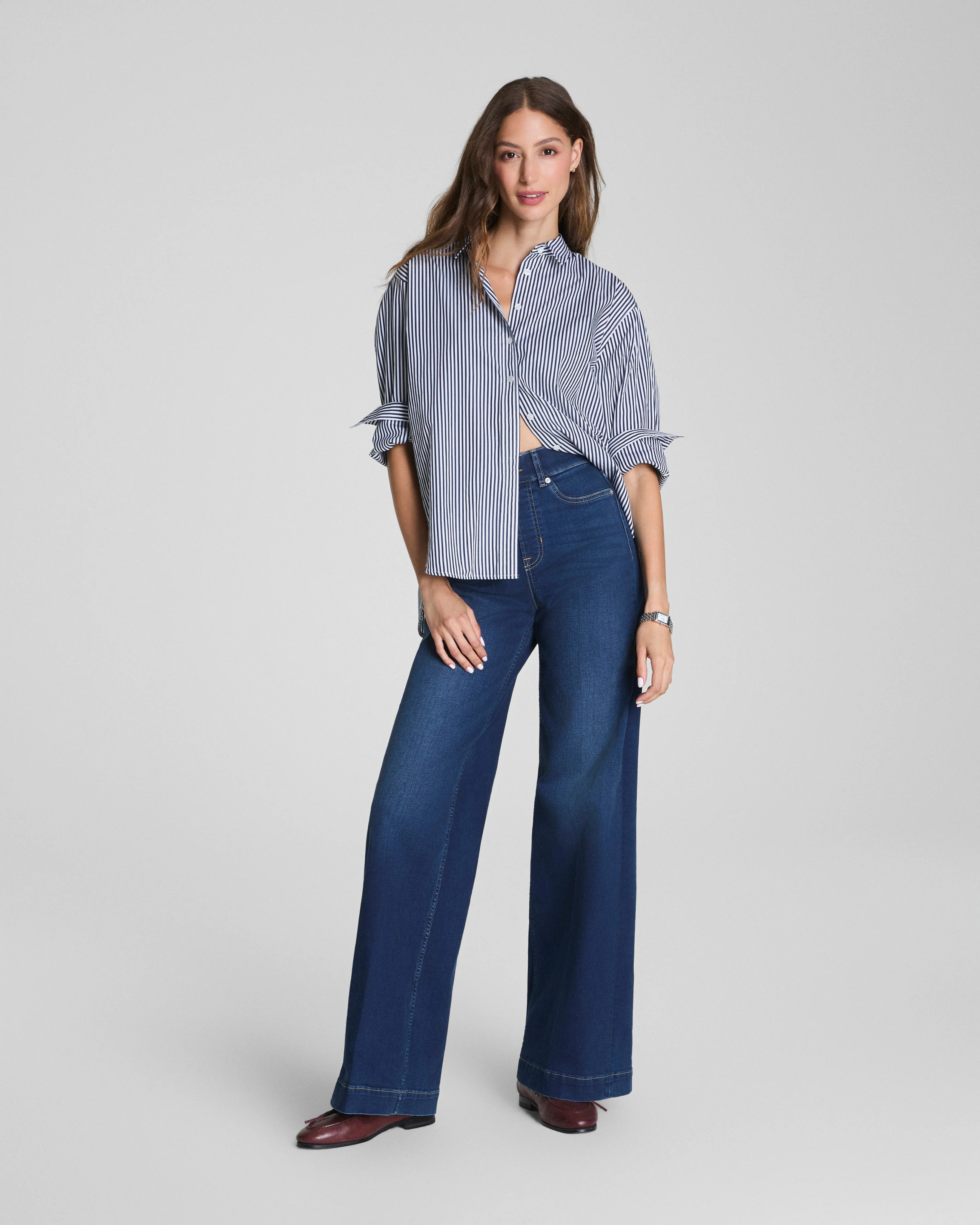 High-Rise Wide Leg Jeans with Tummy Control | SPANX | Spanx Canada