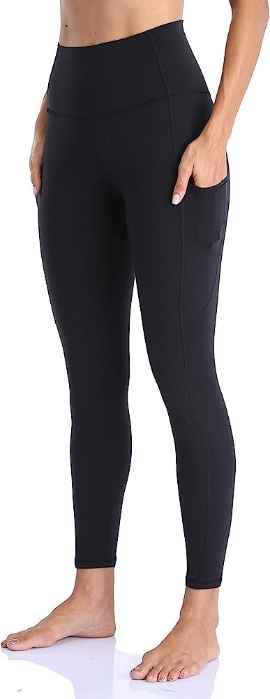 Women's High Waist Buttery Soft Athletic Yoga Pants 25" Inseam Leggings with Pockets | Amazon (US)