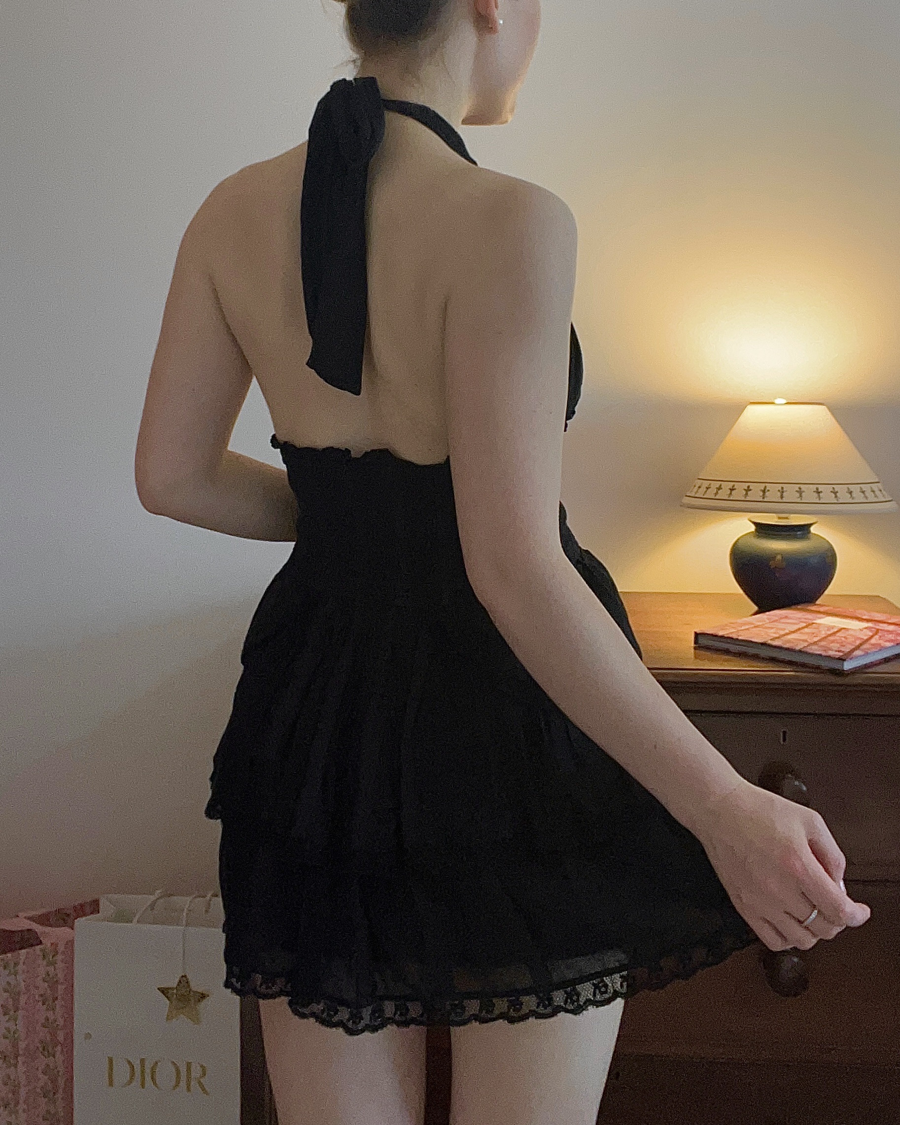 The little black halter-neck Deanna Heritage dress from LoveShackFancy🖤

#LTKluxury #LTKuk #LTKwinter