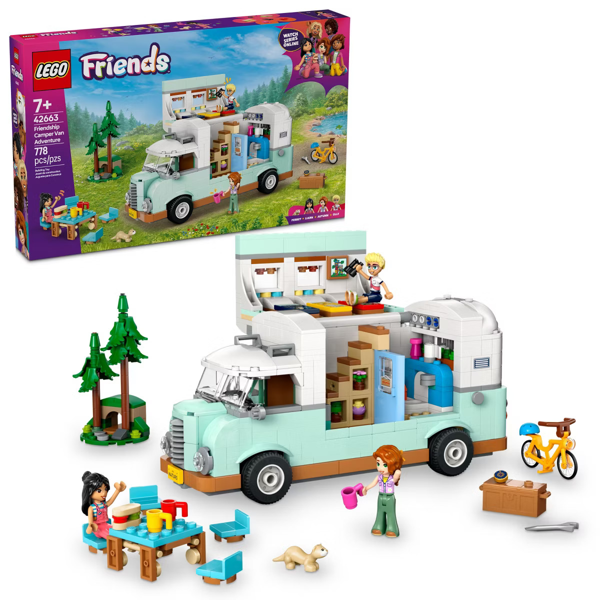 LEGO Friends Friendship Camper Van Adventure Pretend Play Building Set 42663 | Target