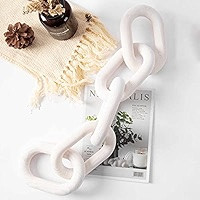 Wood Chain Link Decor Modern Decorative Wood Chain Link 5 Link Pine Wood Knot Boho Decorations for A | Amazon (US)