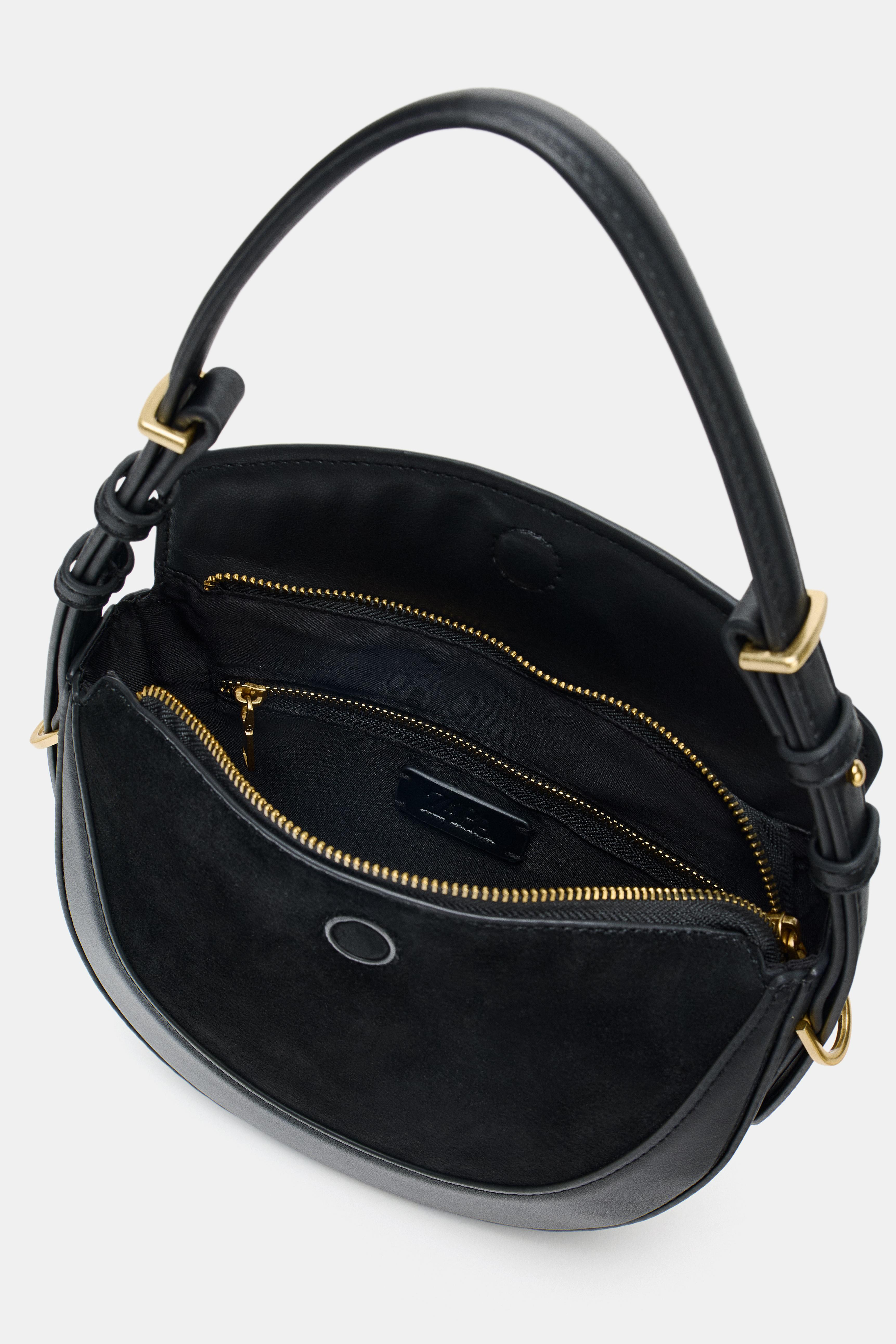 LEATHER FLAP DETAIL CROSSBODY BAG | Zara UK