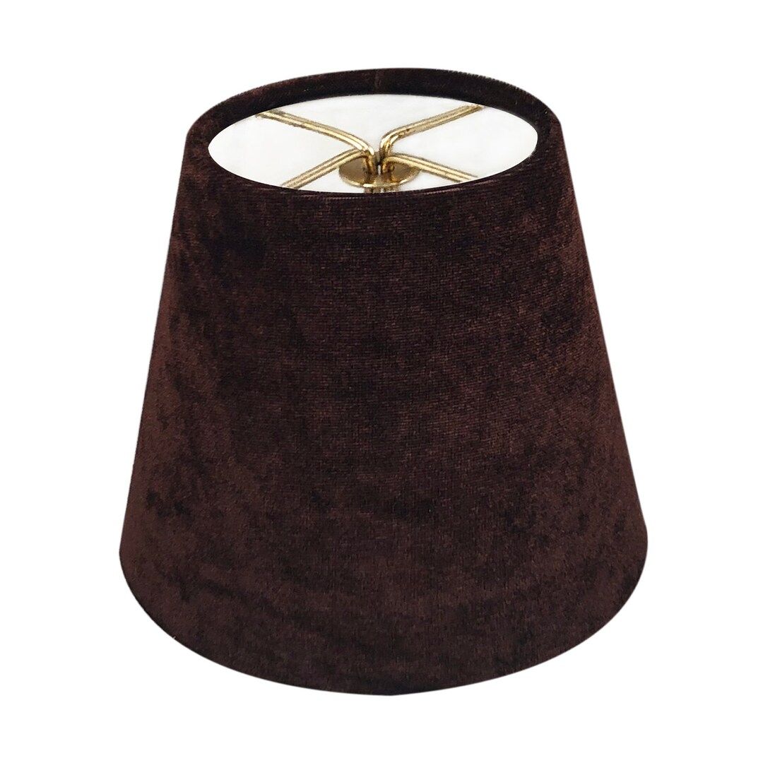 Royal Designs, Inc. Clip On Chandelier Lamp Shade, Velvet Fabric, Brown | Etsy (US)
