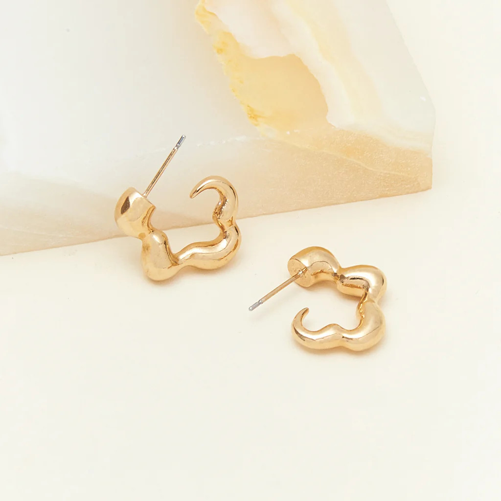 Petite Cecilie Hoop Earrings Gold | Mignonne Gavigan