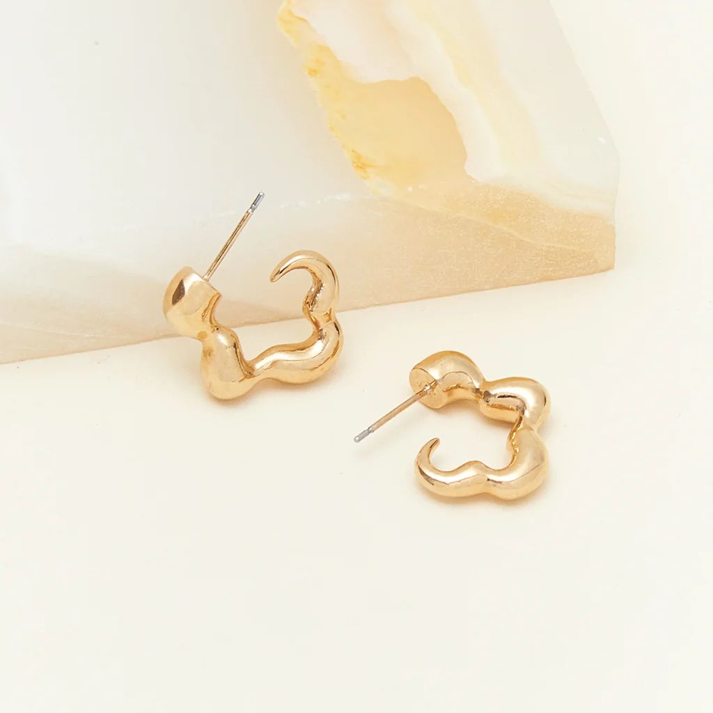 Petite Cecilie Hoop Earrings Gold | Mignonne Gavigan