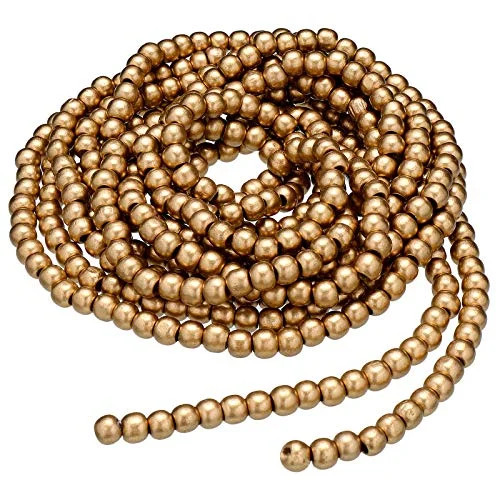 16 Feet Christmas Wood Bead Garland Wooden Bead Garland Christmas Tree Holiday Decoration (Gold) ... | Walmart (US)