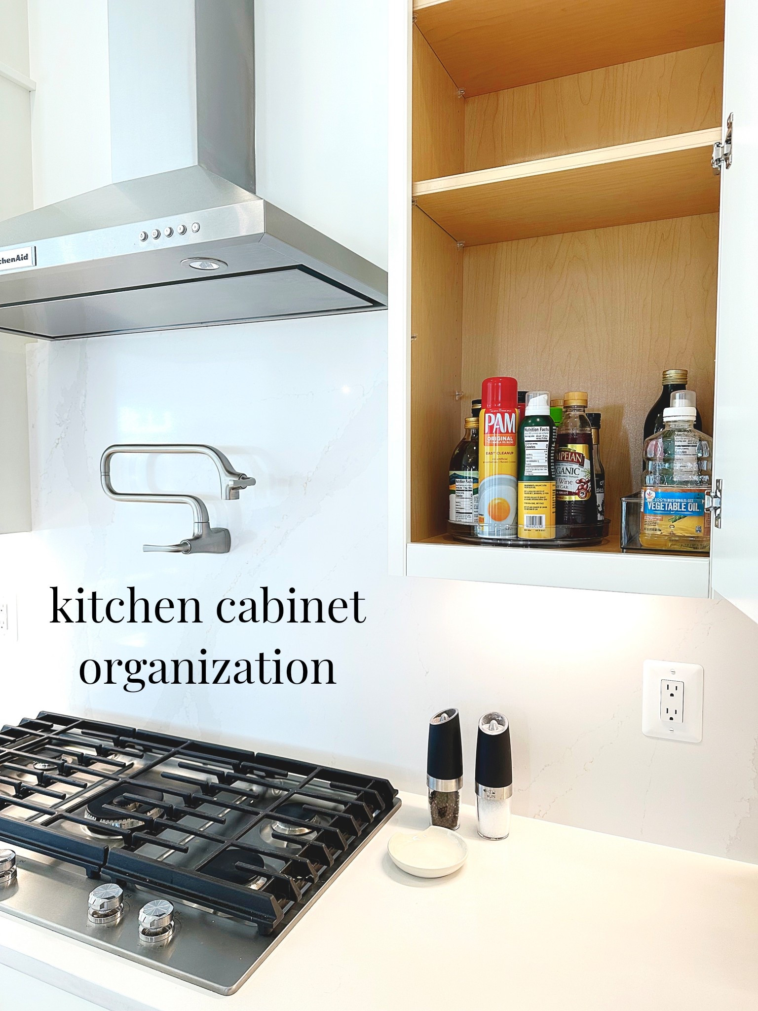 Next to the stove cabinet organization for easy access 



#LTKHome #LTKSaleAlert #LTKfoodie