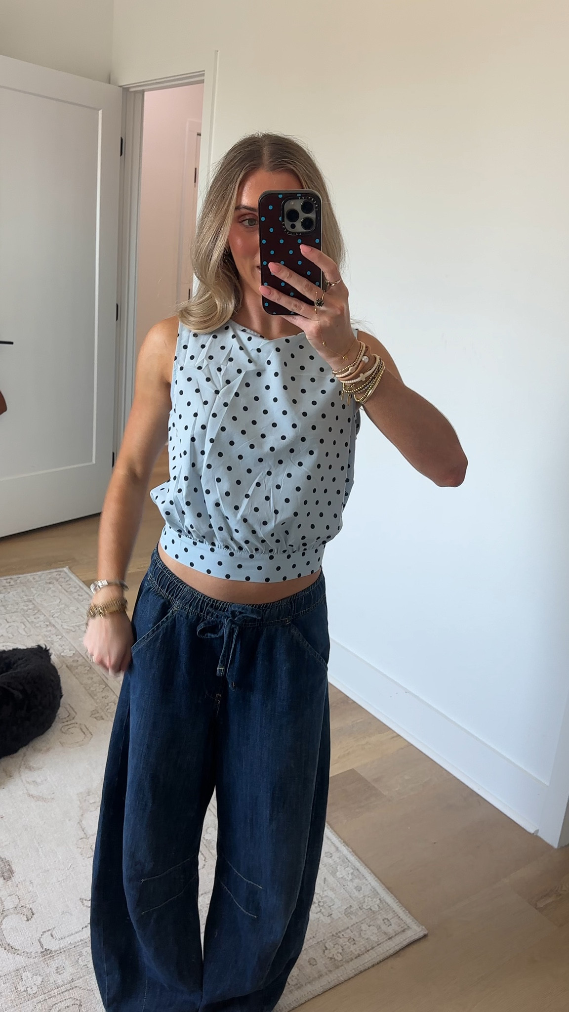 Amazon size small Omoone Women's Polka Dot Sleeveless Boat Neck Crop Top Tie Back Bow Blouse Summer Casual Shirt

#LTKSeasonal #LTKootd #LTKSaleAlert