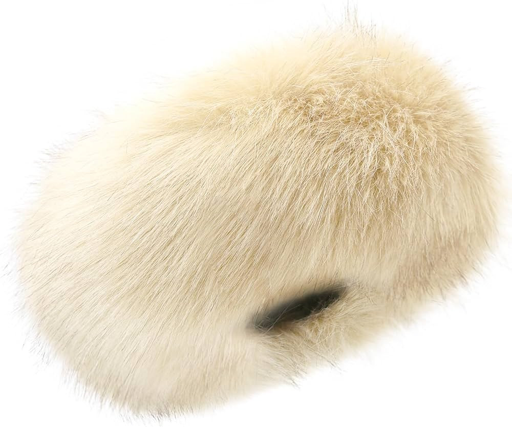 Faux Fur Headband for Women Elastic Fuzzy Thick Earmuffs Winter Headwrap Ear Muffs Furry Ear Warm... | Amazon (US)