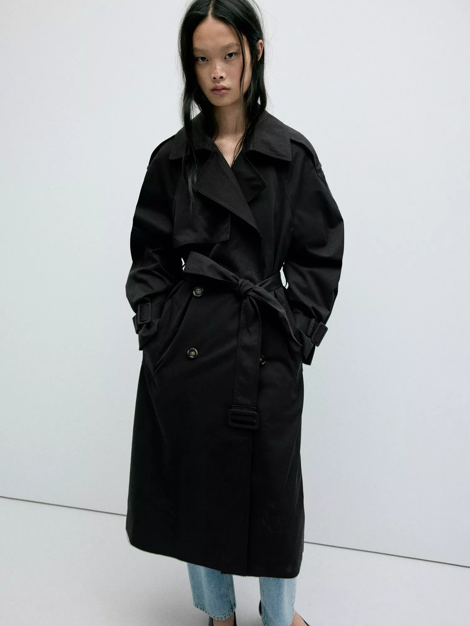 Mango Double-Breasted Tailored Trench Coat | John Lewis (UK)