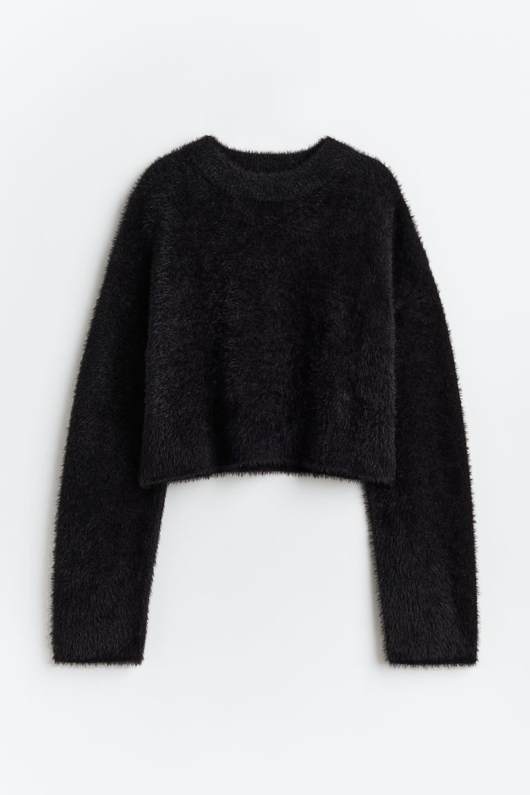 Fluffy Sweater - Black - Ladies | H&M US | H&M (US + CA)