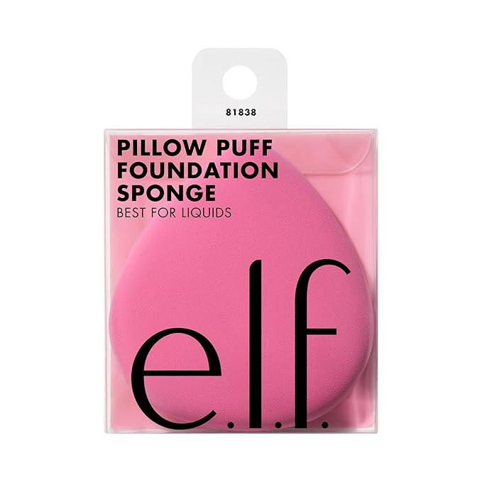e.l.f. Pillow Puff Foundation Sponge, Bouncy, Ultra-Soft Foam Makeup Sponge For Liquid Foundation... | Amazon (US)
