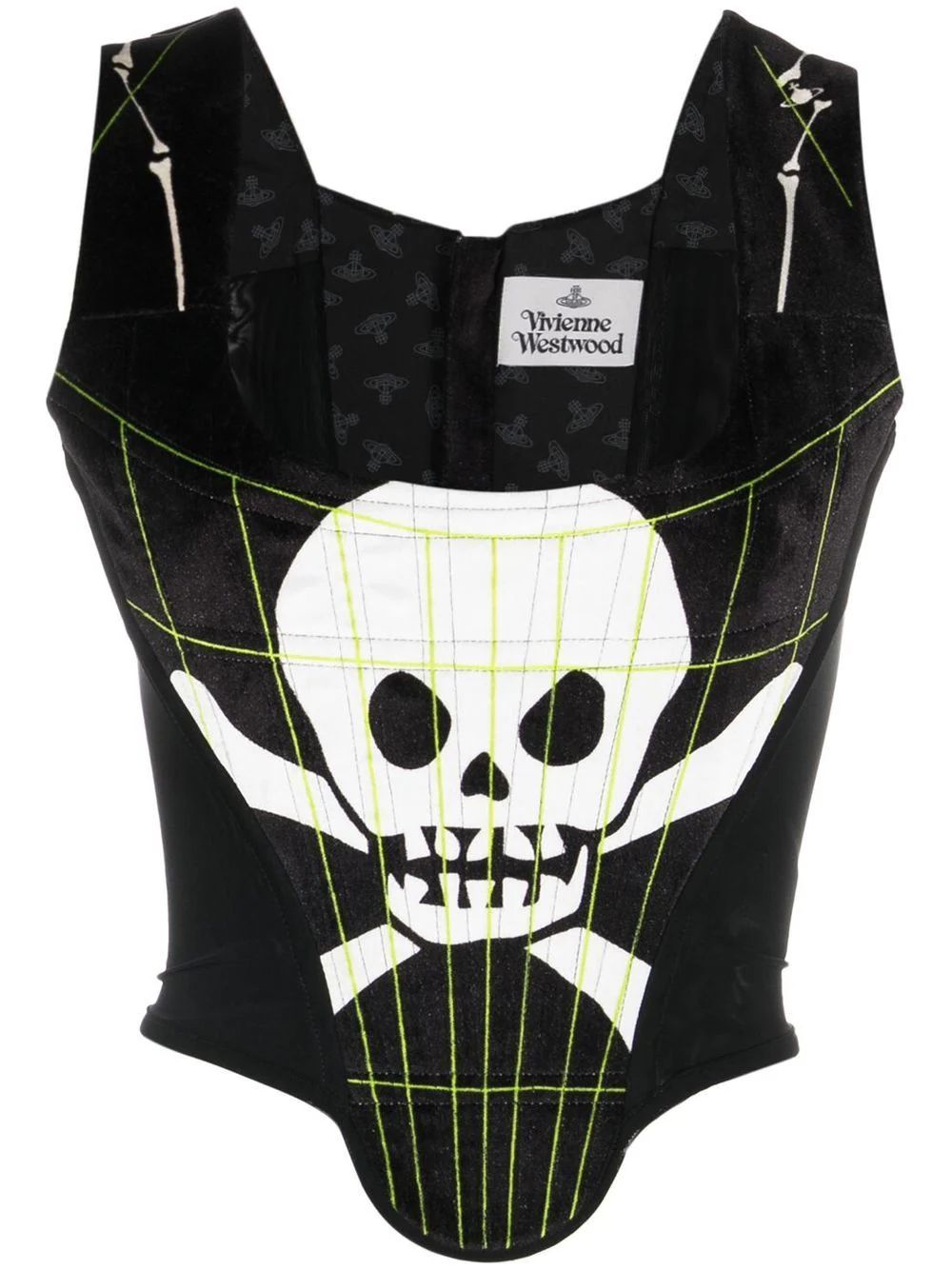 Classic Portrait skull-print corset | Farfetch Global