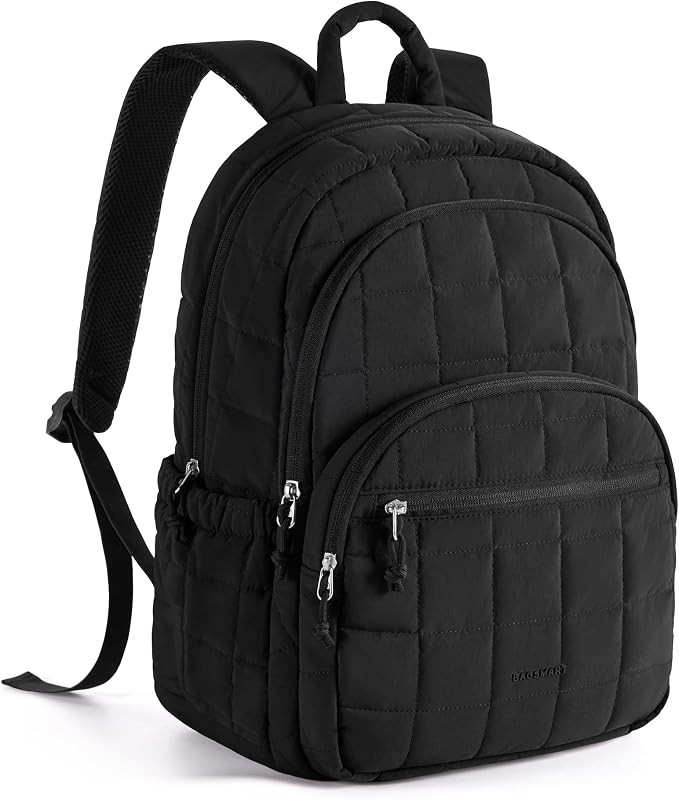 BAGSMART College Laptop Backpack, Travel Backpack for Women, Quilted Casual Daypack, Water-Resist... | Amazon (US)