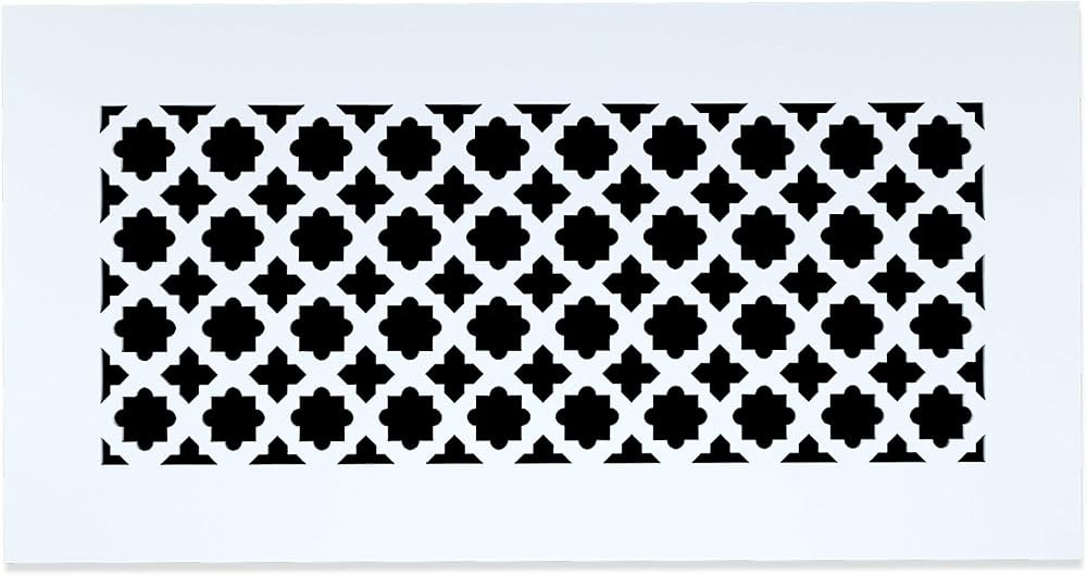 Saba Air Vent Cover Grille - Acrylic Plexiglass 6" x 10" Duct Opening, 8" x 12" Overall White Fin... | Amazon (US)