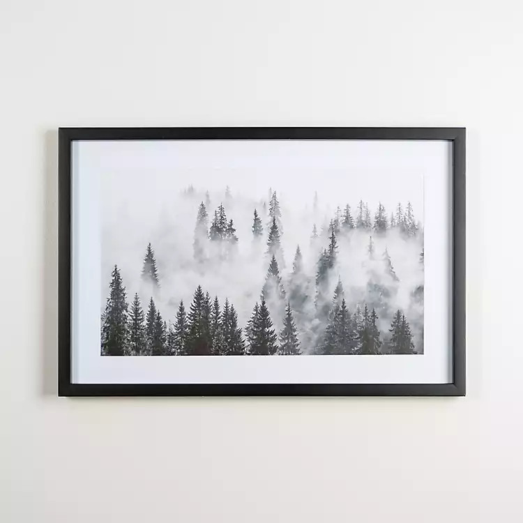 Black & White Tree Landscape Framed Art Print | Kirkland's Home