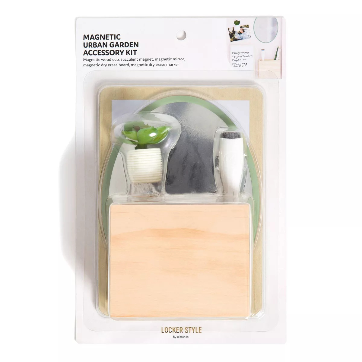 U Brands 5ct Magnetic Locker Accessory Kit Urban Garden | Target