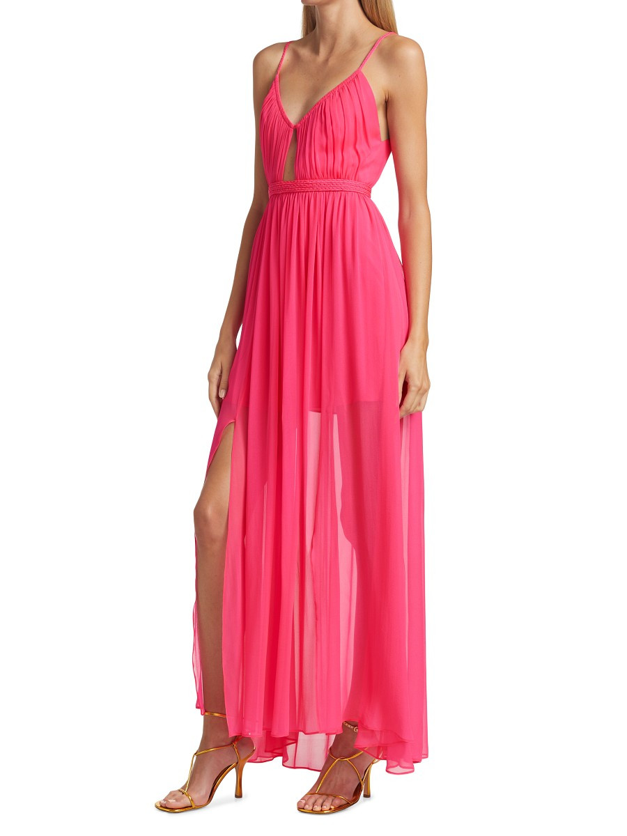 Alice + Olivia Women's Tamar Silk Cutout Maxi Dress - Pink - Size 0 | Saks Fifth Avenue OFF 5TH