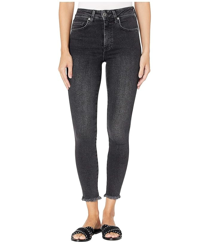 Free People Raw High-Rise Jeggings (Black) Women's Jeans | Zappos