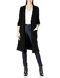 Max Studio Women's Long Sleeve Cardigan Sweater, Black, Extra Small | Amazon (US)