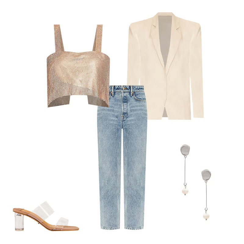 Audrina Top in Gold | Revolve Clothing (Global)