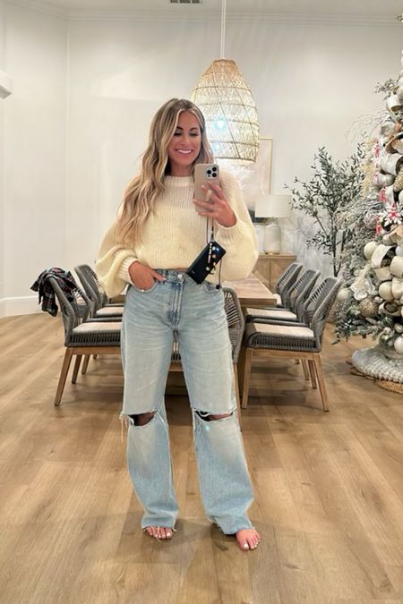WHO AM I with these jeans?? I love it though!! You can shop my sweater using my code KRISTA20

#90sjeans #womenssweater #womensfashion #widelegdenim #distresseddenim #phonecharger #womensoutfit #familyphoto

#LTKSeasonal #LTKstyletip #LTKGiftGuide
