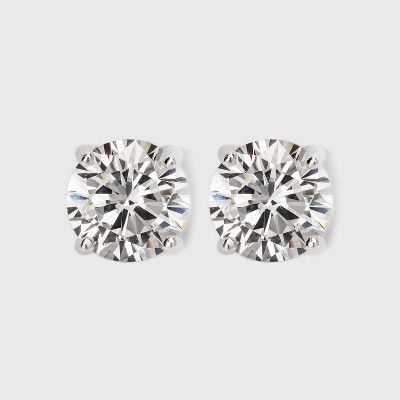 Sterling Silver Round Button Stud Earring - A New Day™ Silver | Target