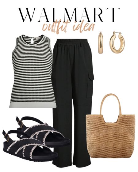 Walmart outfit, Walmart new arrivals, summer outfit, vacation outfit, sweater tank, cargo pants 

#LTKfindsunder50 #LTKSeasonal #LTKstyletip