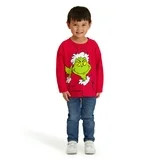 Dr. Seuss The Grinch Toddler Unisex Long Sleeve Red Tee Shirt, Sizes 12M-5T - Walmart.com | Walmart (US)