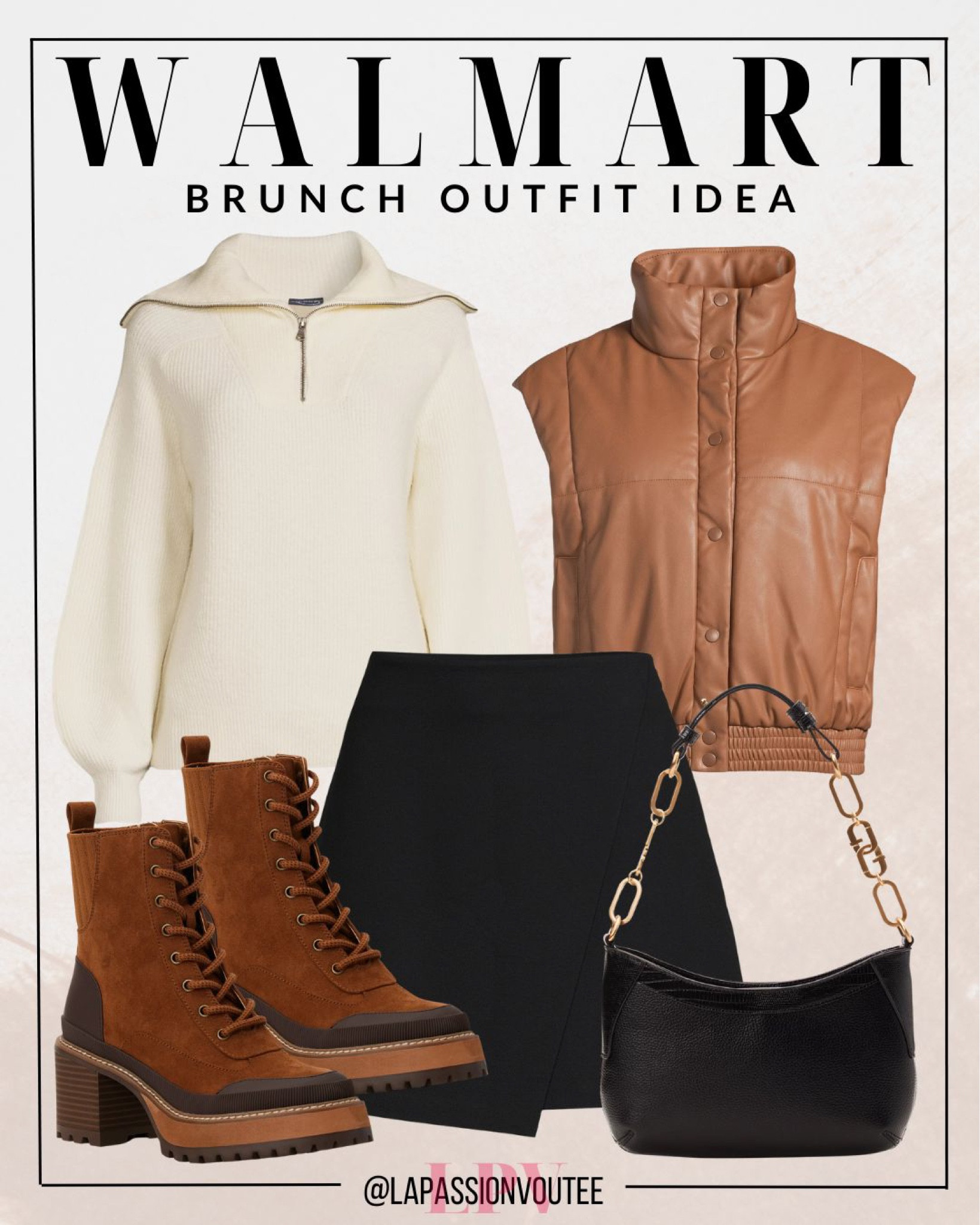 Elevate your style at Walmart with a chic ensemble! Slip into a trendy jacket, layer it with a sleek vest, pair it up with a sassy mini skirt. Complete the look with stylish boots and a fashionable shoulder bag. Unleash your fashionista at affordable prices! 

#LTKHoliday #LTKSeasonal #LTKstyletip