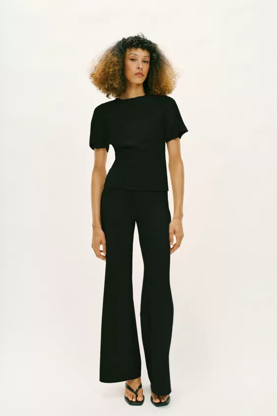 CUT-OUT SHORT SLEEVE TOP | Zara UK