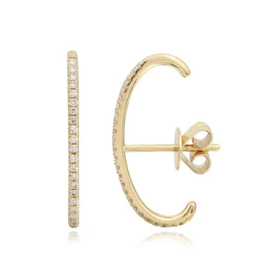 Thin Diamond Ultra Huggie | Alev Jewelry