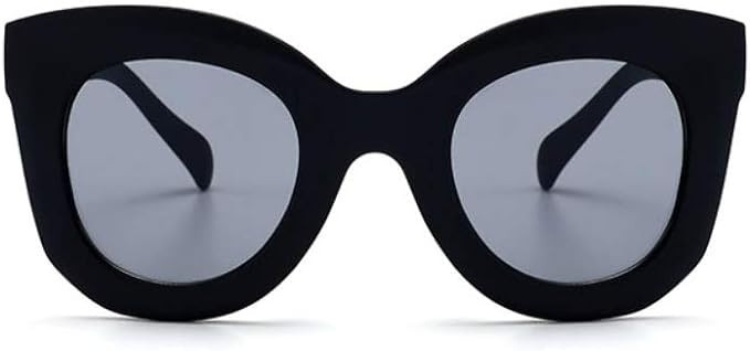 Butterfly Sunglasses Semi Cat Eye Glasses Plastic Frame Clear Gradient Lenses | Amazon (US)