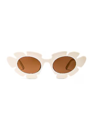 Loewe Paula's Ibiza Flower Sunglasses in Ivory | FWRD 