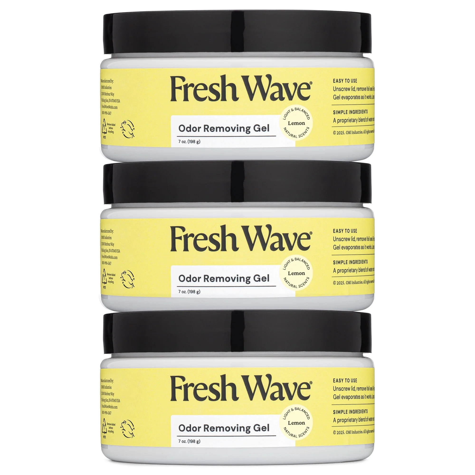 Fresh Wave Lemon Scent Odor Removing Gel, 7 oz., 3-Pack | Walmart (US)