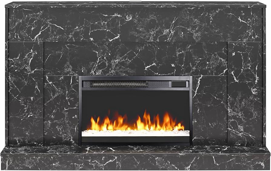 CosmoLiving by Cosmopolitan Liberty 52 Inch Electric Fireplace with Mantel, Replaceable Fireplace... | Amazon (US)