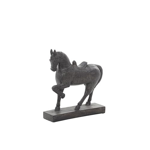Deco 79 Polystone Horse Decorative Sculpture Home Decor Statue, Accent Figurine 9" x 3" x 9", Brown | Amazon (US)