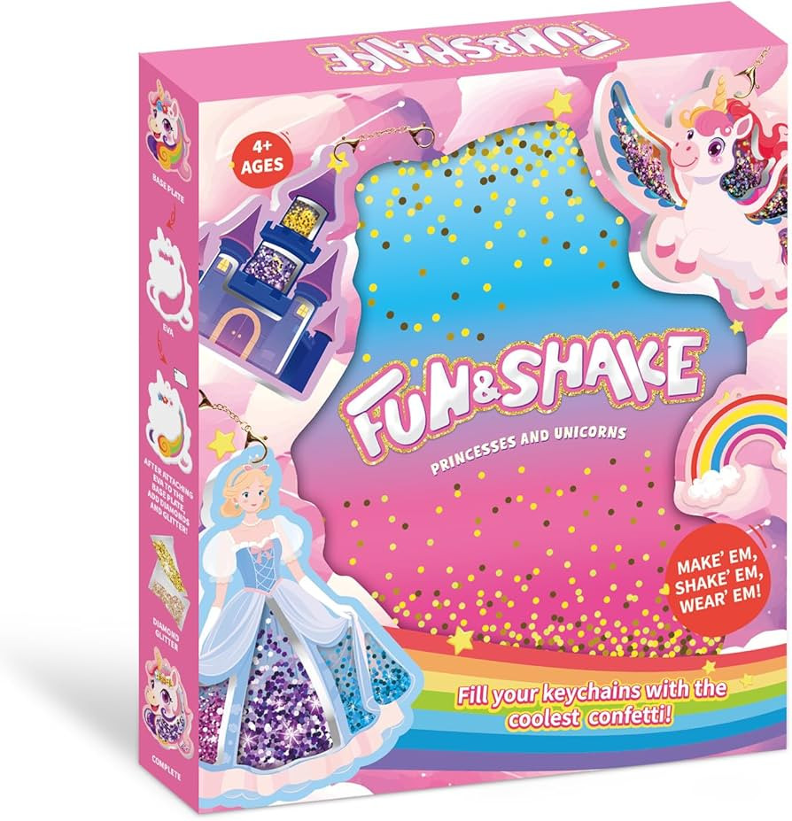 Artnedu Fun & Shake Princess Craft DIY Diamond Art Kits for Kids with Princess Theme, Glitter & C... | Amazon (US)