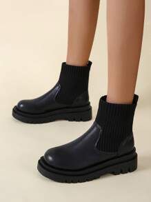 Minimalist Slip-On Fashion Boots
   SKU: sw2108014977956749      
          (619 Reviews)
       ... | SHEIN