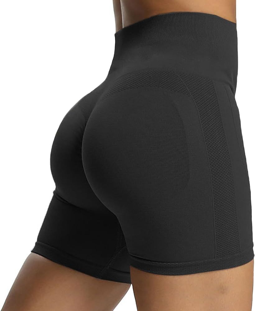 Aoxjox Workout Seamless Biker Shorts for Women High Waisted Exercise Contour Athletic Gym Fitness... | Amazon (US)