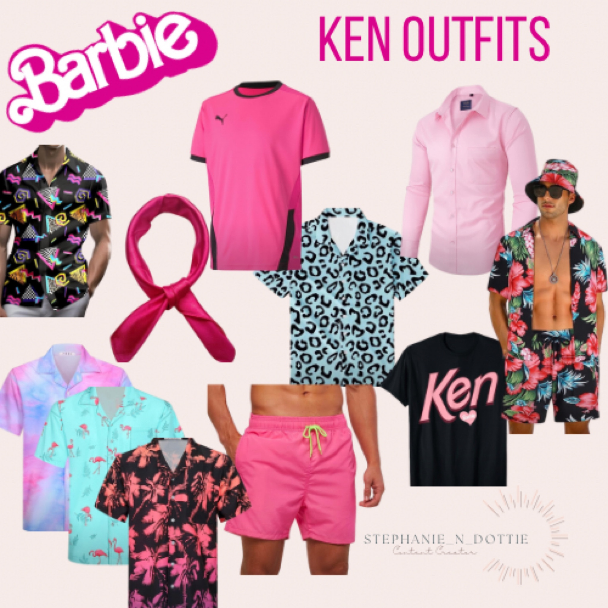 Ken outfit idea and inspo! 
#barbie #ken #kenoutfit #kenshirt #barbieparty #barbieoutfit #hawaiianshirtmen #beachbarbie #beachken