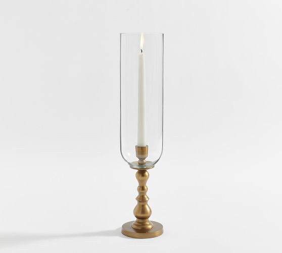 Napa Brass Hurricane Candle Holder | Pottery Barn (US)