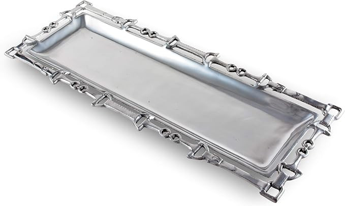 Arthur Court Designs Aluminum Equestrian Oblong with Openwork Horse Bit Boarder Polo Style Food S... | Amazon (US)