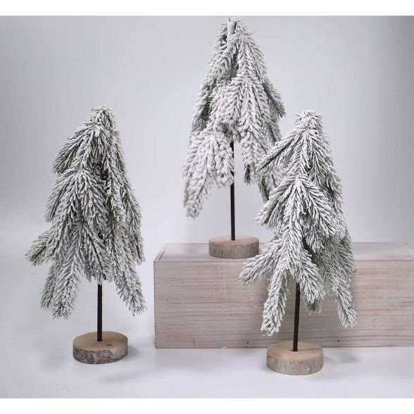 3ct Small Snow Tree with Wood Base - Bullseye's Playground™ | Target