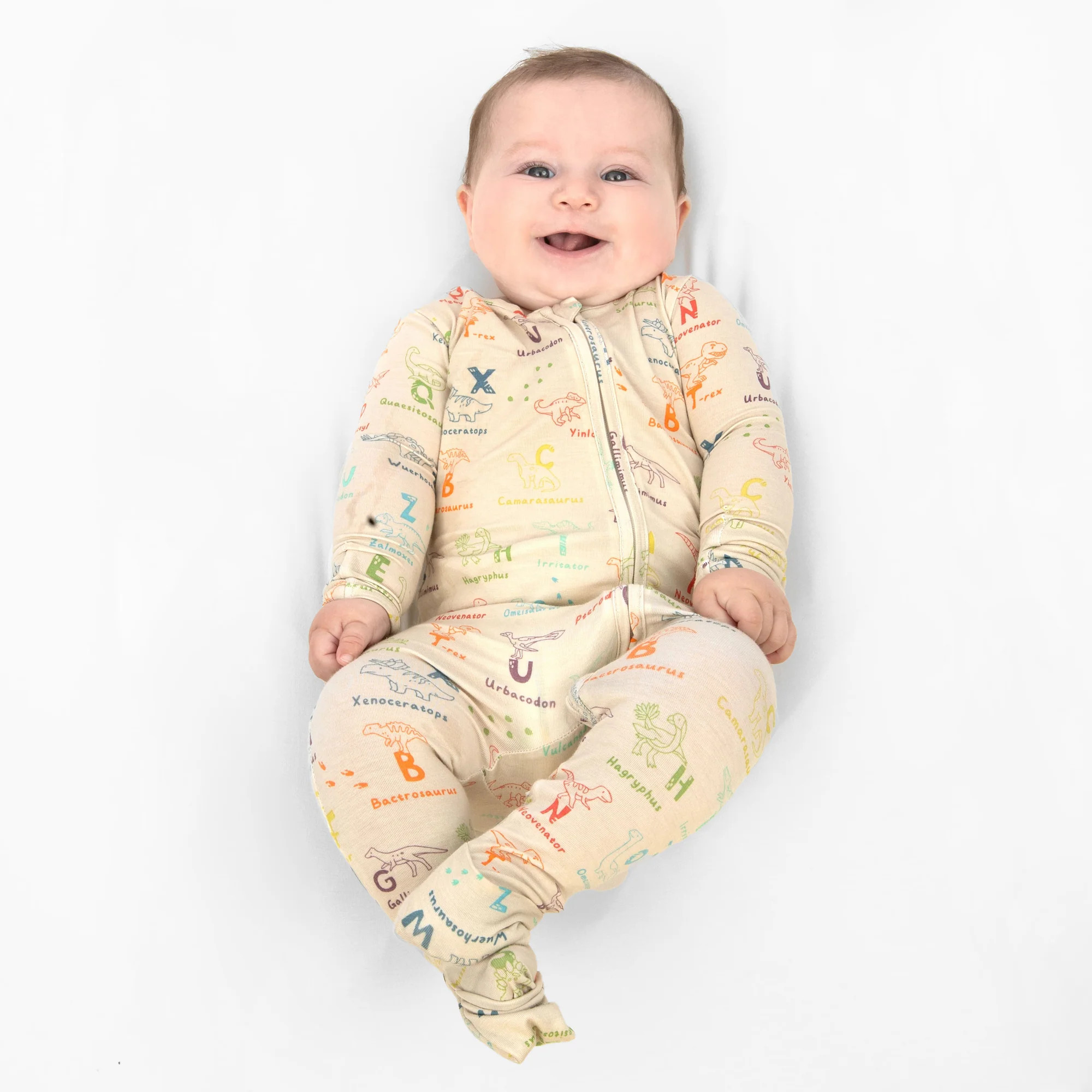 Dino ABC Bamboo Convertible Footie | Bellabu Bear